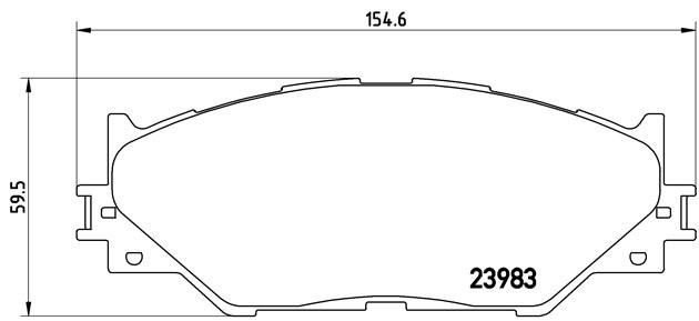 P83074 1201 00 [0446553020] !колодки дисковые п.\ Lexus IS 2.5/2.2D 05> P83074 BREMBO