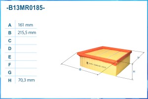 Фильтр воздушный B13MR0185 B13MR0185 CWORKS