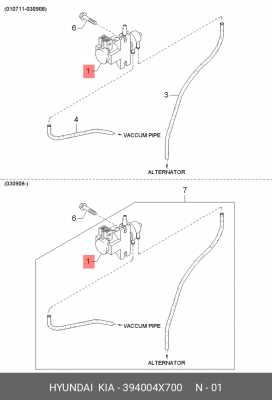 Клапан электромагнитный 39400-4X700 394004X700 HYUNDAI KIA