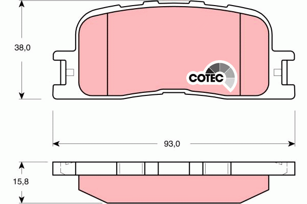 Колодки тормозные TOYOTA Camry (11.01-) задние (4шт.) TRW GDB3374 TRW