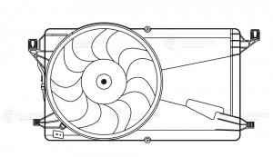 Э/вентилятор охл. для а/м Mazda 3 (BK) (03-) 2.0i (с кожухом) (LFK 2520) LFK 2520 LUZAR