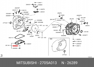 Кольцо уплотнительное MITSUBISHI Lancer (06-) (1.8/2.0/2.4),Outlander (05-) (2.0 2705A013 MITSUBISHI