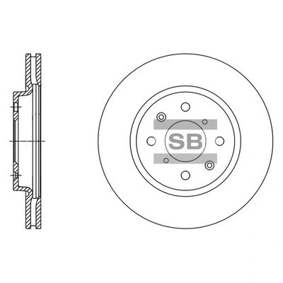 Диск тормозной SUZUKI Swift (10-) передний (1шт.) SANGSIN SD4804 SANGSIN