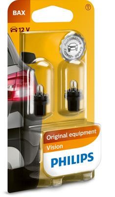 Лампа 12V 1.2W BAX8.5d черный патрон PHILIPS 12598B2 PHILIPS