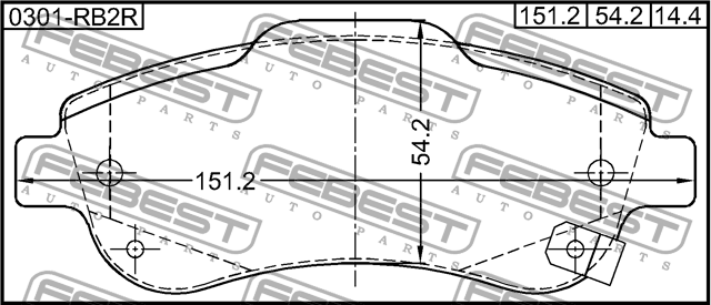 Колодки передние HONDA CR-V RE3/RE4 2007-2012 0301-REF 0301-REF FEBEST