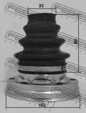 Пыльник ШРУС внутренний задний комплект 102X80X33 1915-E82R FEBEST