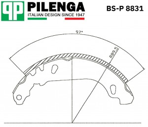 Колодки тормозные барабанные задние (180мм) LOGAN, DACIA, SANDERO BS-P 8831 BSP8831 PILENGA