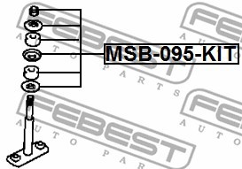 Втулки тяги перед стабилиз компл MITSUBISHI PAJERO/MONTERO SPORT 96-06 MSB-095-K MSB-095-KIT FEBEST