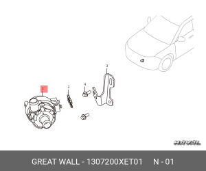 насос водяной в сборе 1307200XET01 1307200XET01 GREAT WALL