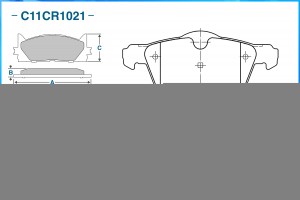 Тормозные колодки передние Low Metallic C11CR1021 C11CR1021 CWORKS