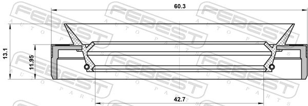 Сальник привода FORD Transit (06-) МКПП левого/правого FEBEST 95MEY44601213C FEBEST