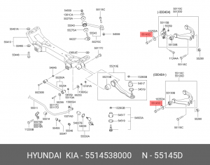 Болт клапана 55145-38000 5514538000 HYUNDAI KIA