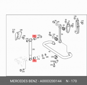 ПОДУШКА РЕЗИНОВАЯ A0003200144 MERCEDES BENZ