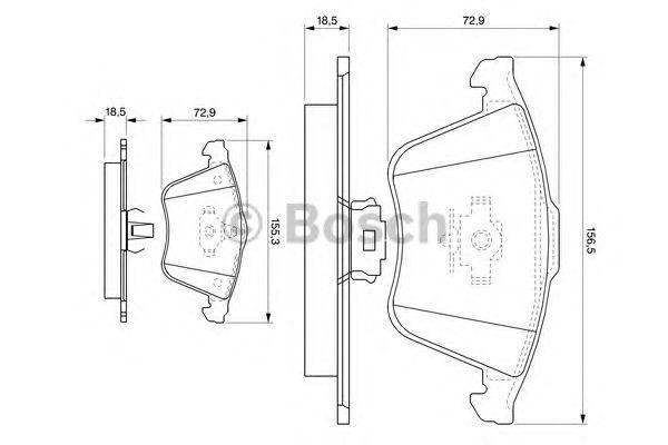 Колодки тормозные VOLVO S40,V50 (04-) (1.6/2.5) передние (4шт.) BOSCH 0 986 494 077 BOSCH