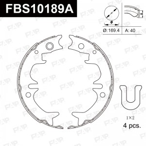 Тормозные колодки барабанные PREMIUM FBS10189A FBS10189A FAP