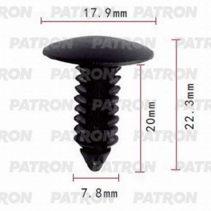 Клипса пластмассовая Chrysler, Dodge, Ford, GM, Opel применяемость: защита, брыз P370666 PATRON