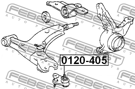 Опора шаровая TOYOTA COROLLA E10 0120-405 0120-405 FEBEST
