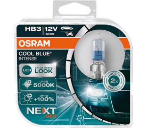Лампа 12V HB3(9005) 60W P20d +100% 5000K евробокс (2шт.) Cool Blue Intense NextG 9005CBN-HCB OSRAM