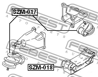 Опора двигателя SZM-018 SZM-018 FEBEST