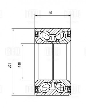 Подшипник ступицы Skoda Octavia (96-) перед. (CS 1628) CS 1628 TRIALLI