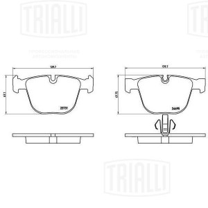 Колодки торм. BMW 5 GT (F07) (09-)/7 (F01) (08-) диск. зад. (PF 4011) PF 4011 TRIALLI
