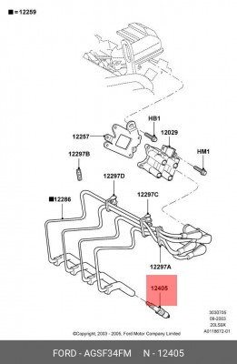 свеча зажигания!\ Ford Escort/ Scorpio, Volvo 240i/760i 1.1-2.9 80-98 AGSF-34F-M FORD