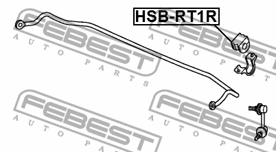 Втулка заднего стабилизатора HONDA STREAM ALMAS HSB-RT1R HSB-RT1R FEBEST