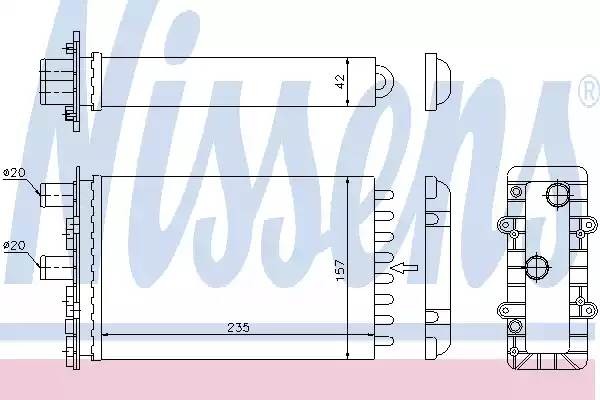 радиатор печки!\ VW T4 1.8-2.8i/D 90-03 73974 NISSENS