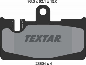 2380401 колодки дисковые задние!\ Lexus LS 430 00> 2380401 TEXTAR