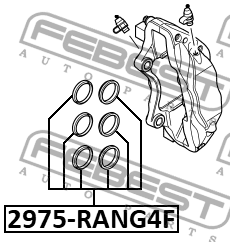 РЕМКОМПЛЕКТ СУППОРТА ТОРМОЗНОГО ПЕРЕДНЕГО 2975-RANGF 2975-RANGF FEBEST