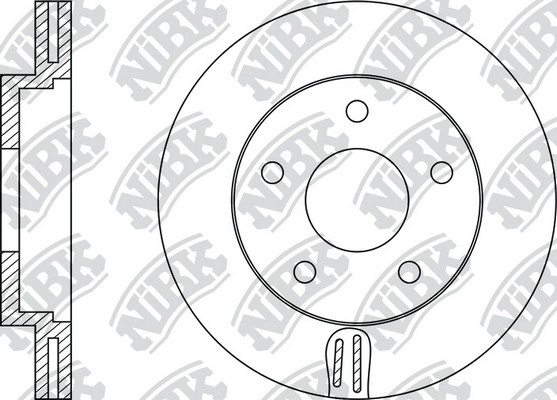 Диск тормозной MAZDA 3 (03-12) (1.6),5 (05-) (R15) передний (1шт.) NIBK RN1193 NIBK