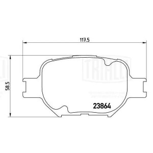 Колодки торм. Toyota Caldina (02-)/Matrix (02-) диск. перед. (PF 4338) PF4338 TRIALLI