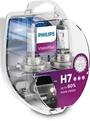 Лампа 12V H7 55W PX26d +60% бокс (2шт.) Visionplus PHILIPS 12972VPS2 PHILIPS