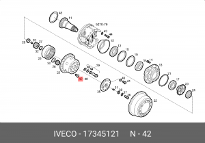 болт! M10x1.5x25\ Iveco Trakker 17345121 IVECO