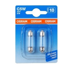 Лампа 12V C5W SV8.5-8 удлиненная 4мм OSRAM 6413 OSRAM