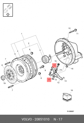 Уплотнительное кольцо вилки КПП VOLVO 20851010 VOLVO