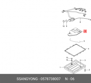 Фильтр масляный АКПП SSANGYONG Actyon (08-),Kyron (08-),Actyon Sports (07-),Rext 0578738007 SSANG YONG