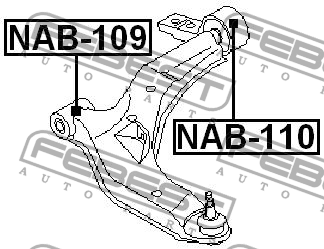 Сайлентблок NAB-109 NAB-109 FEBEST