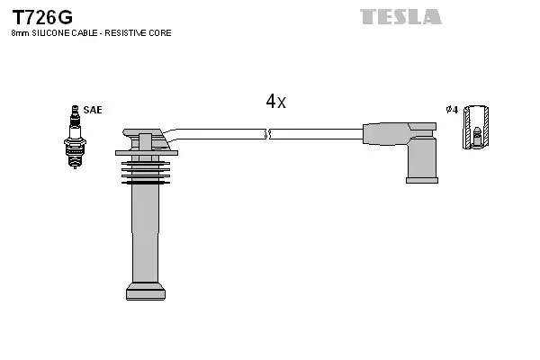 к-кт проводов!\ Ford Mondeo/Focus 1.6-2.0i 98> T726G TESLA