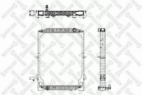 радиатор системы охлаждения !с рамкой 900x748x42 \IVECO EuroTech/EuroStar/EuroTr 81-03319-SX STELLOX