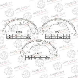 Колодки тормозные барабанные AVANTECH AVS0115 AVANTECH