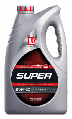 Масло моторное полусинтетическое LUKOIL SUPER 5W-40 SG/CD 4Л 3471800 3471800 LUKOIL