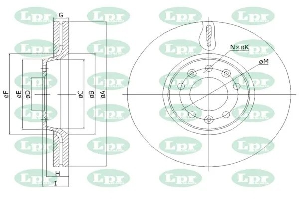 Диск тормозной C1009V C1009V LPR