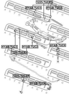 Сайлентблок задн подвески HYUNDAI TUCSON 04- HYAB-TUC5 HYAB-TUC5 FEBEST