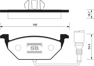 Колодки тормозные VW Polo (09-) AUDI A1 (10-) передние (4шт.) SANGSIN SP2025 SANGSIN
