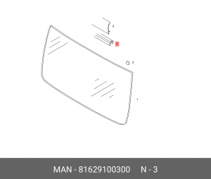 Облицовочный профиль 2002mm 81629100300 MAN