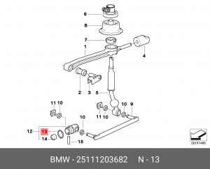 Втулка BMW 5 (E34) кулисы КПП OE 25 11 1 203 682 BMW
