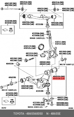 TOYOTA LAND CRUISER (150)-PRADO (2009>) 48655-60050 TOYOTA