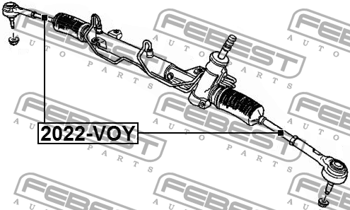 Тяга рулевая CHRYSLER VOYAGER IV 2001-2007 2022-VOY 2022-VOY FEBEST