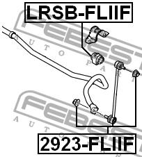 Втулка стабилизатора передняя LAND ROVER FREELANDER II 2006- (18.5мм) LRSB-FLIIF LRSB-FLIIF FEBEST